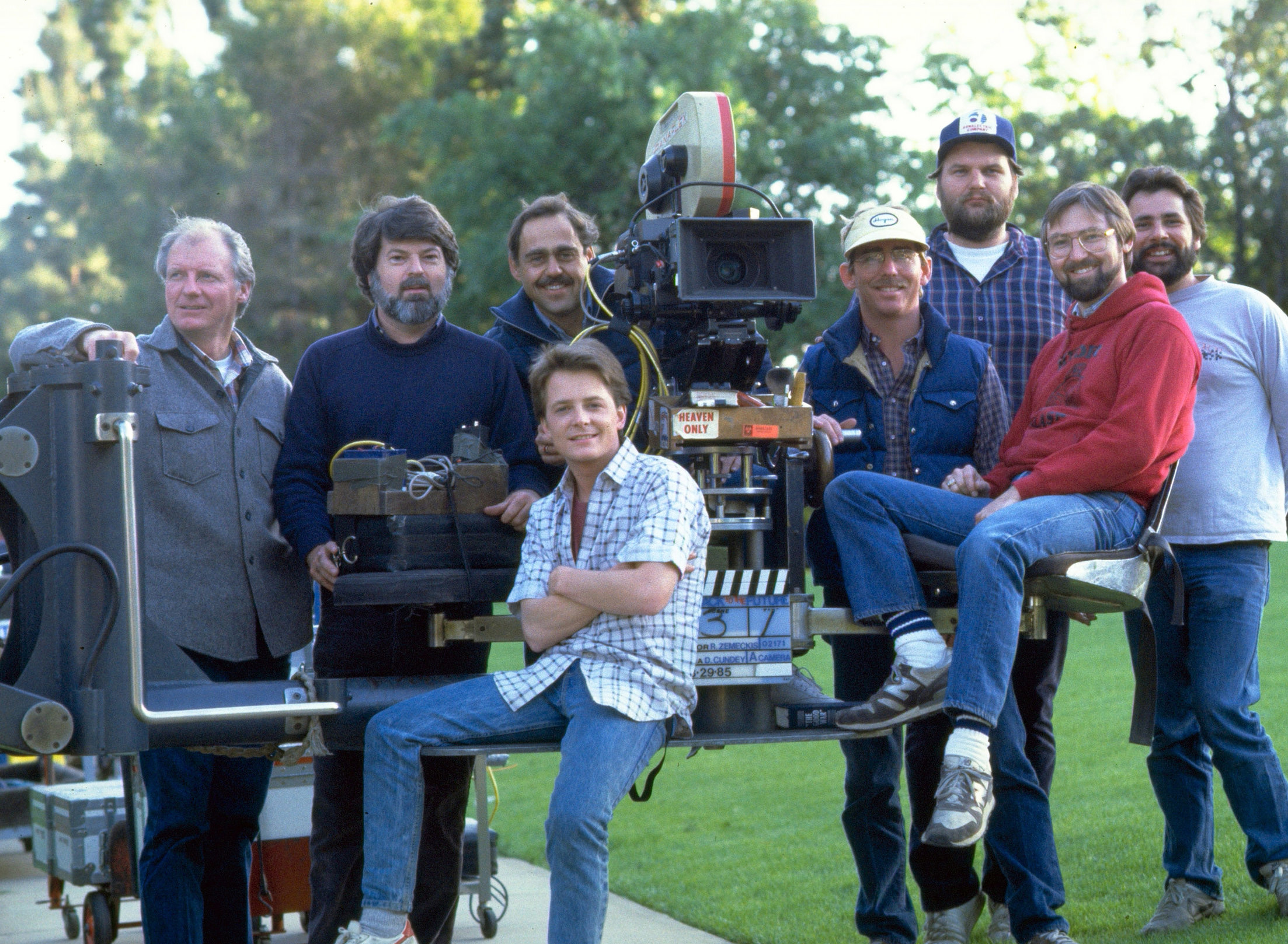 Fox with the camera crew.